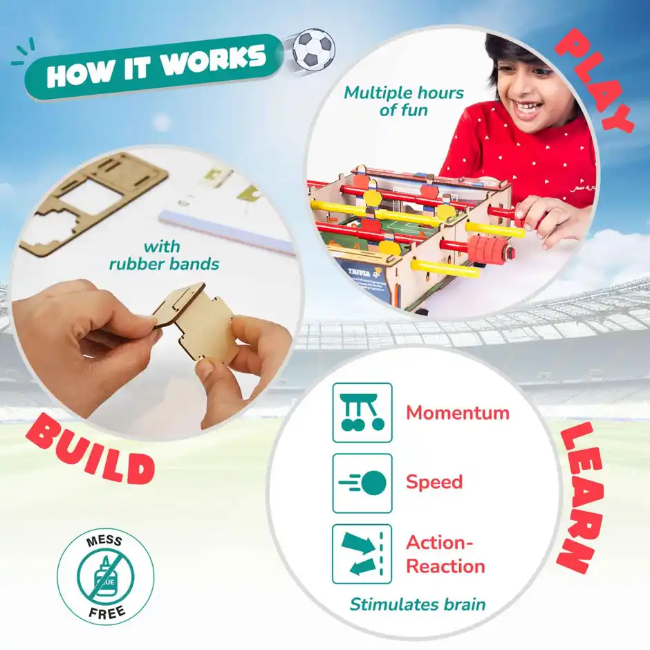 Smartivity Foosball DIY STEM Construction Building Kit, 6Y+ - Image 4