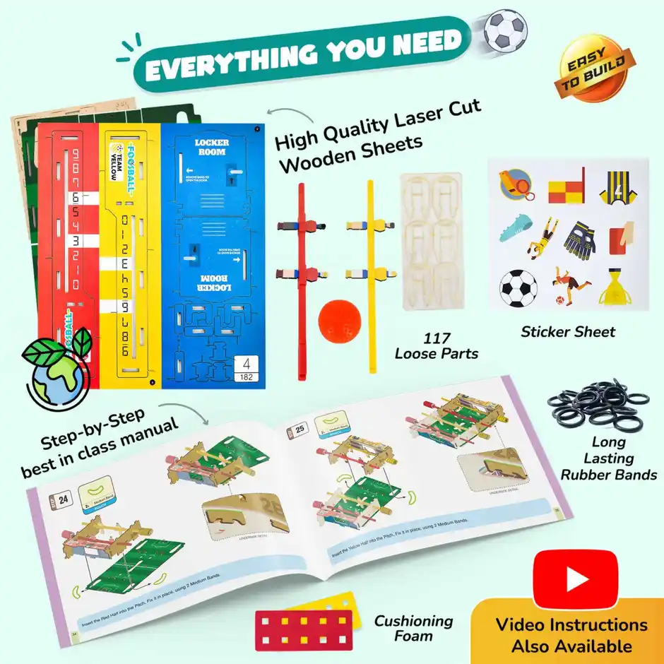Smartivity Foosball DIY STEM Construction Building Kit, 6Y+ - Image 6
