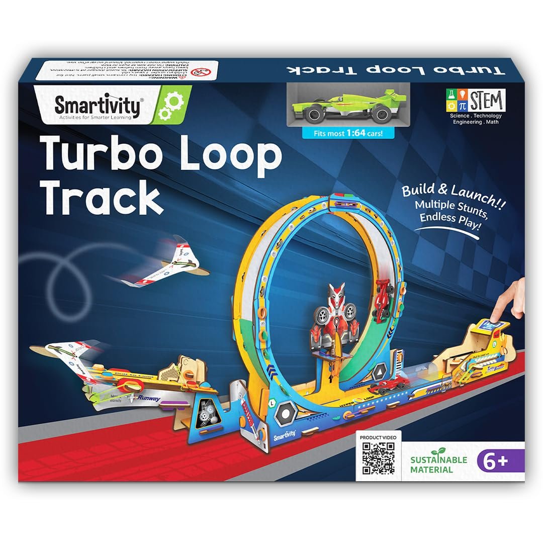 Smartivity Hi-Speed Car Race Turbo Loop Track Set, 6Y+