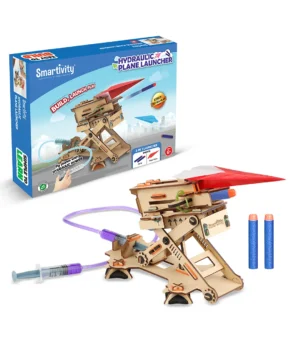 Smartivity Hydraulic Plane Launcher, Stem, Learning, Educational And DIY Building Kit, 6Y+