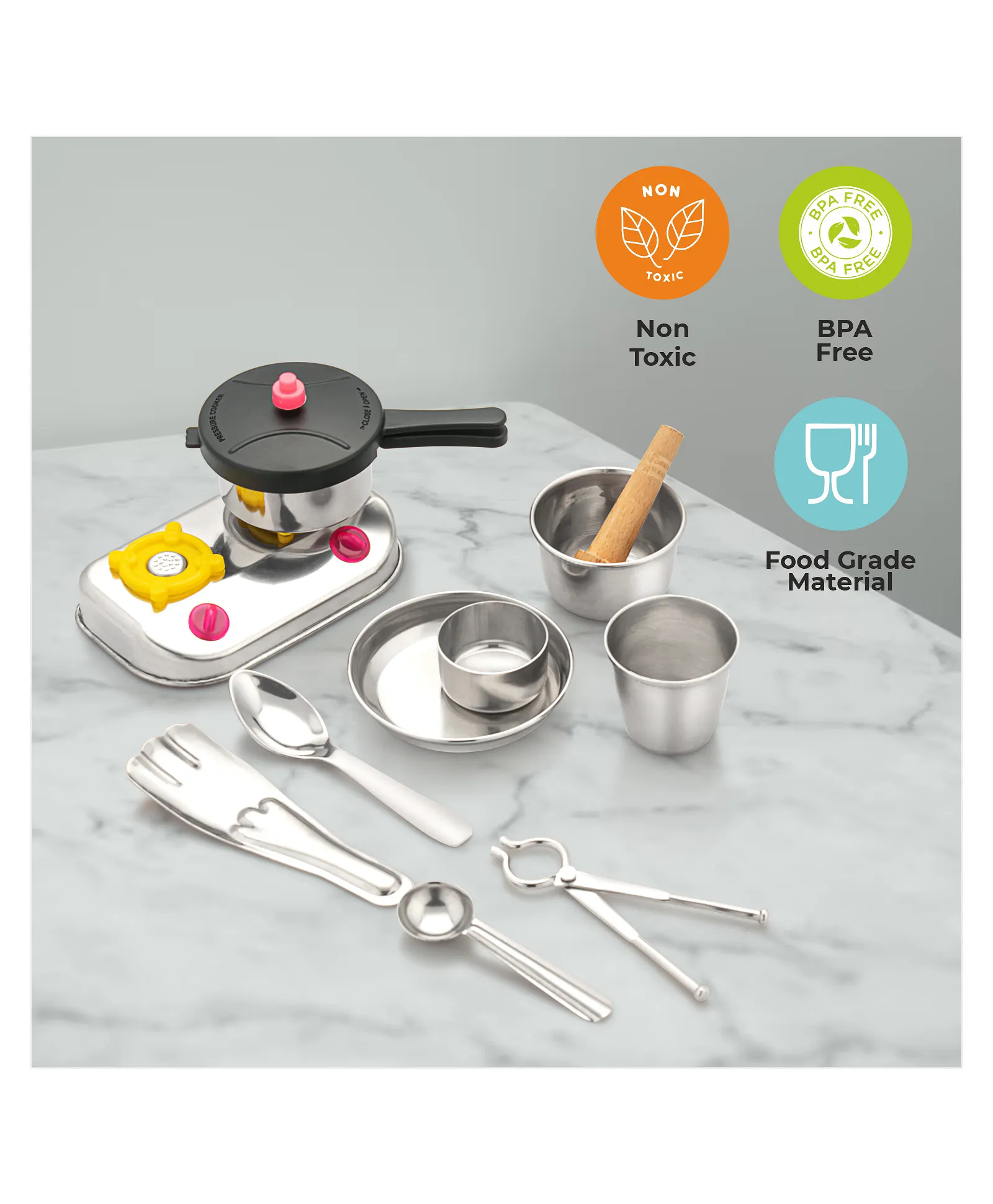 Sunny Junior Cook Kitchen wear Set of 11 Pieces - Multicolor, 3Y+ - Image 3