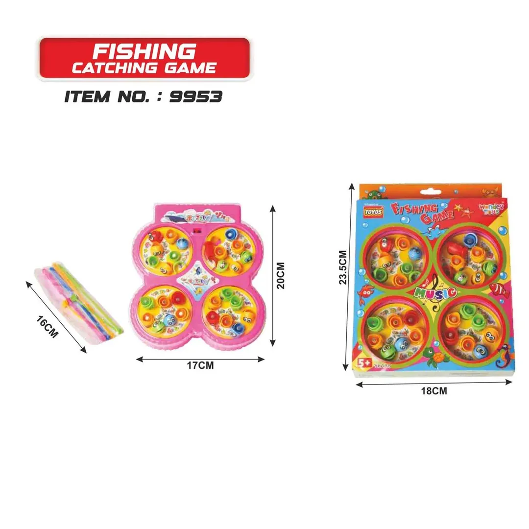 Wonder Toys Fishing Catching Game with Music, Multicolor, 5Y+