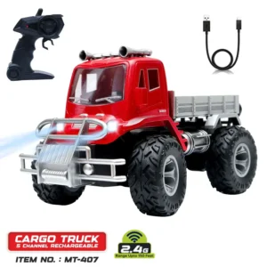 Wonder Toys Remote Control, RC Rechargeable Cargo Truck, LED Lights C-Type Charging Lithium Battery, 4Y+