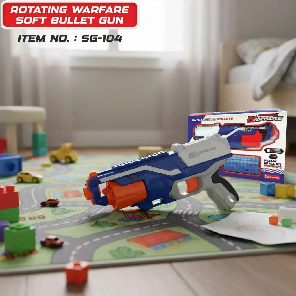 Wonder Toys Rotating Warfare Soft Bullet Gun, 5Y+ - Image 2